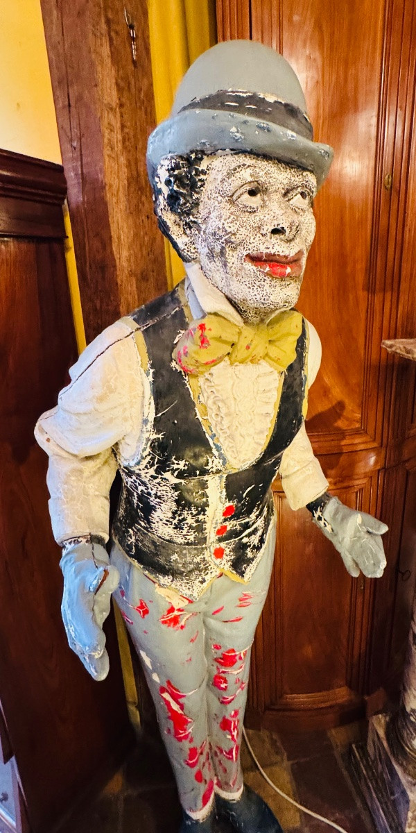 Large Fairground Art Advertising Figure - Ringmaster Type - Polychrome Sculpture-photo-1