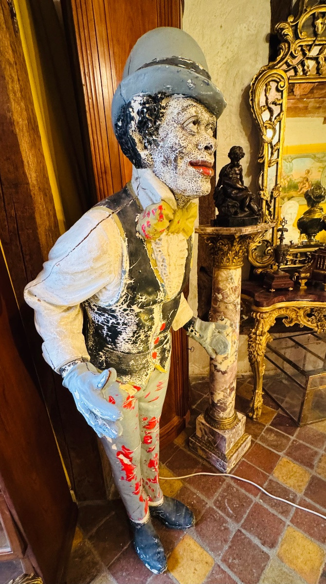 Large Fairground Art Advertising Figure - Ringmaster Type - Polychrome Sculpture-photo-5
