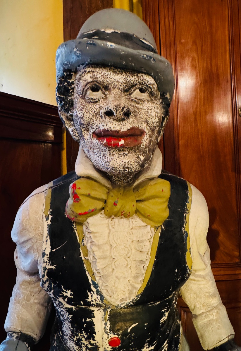 Large Fairground Art Advertising Figure - Ringmaster Type - Polychrome Sculpture-photo-7