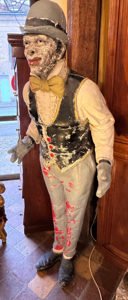 Large Fairground Art Advertising Figure - Ringmaster Type - Polychrome Sculpture-photo-8