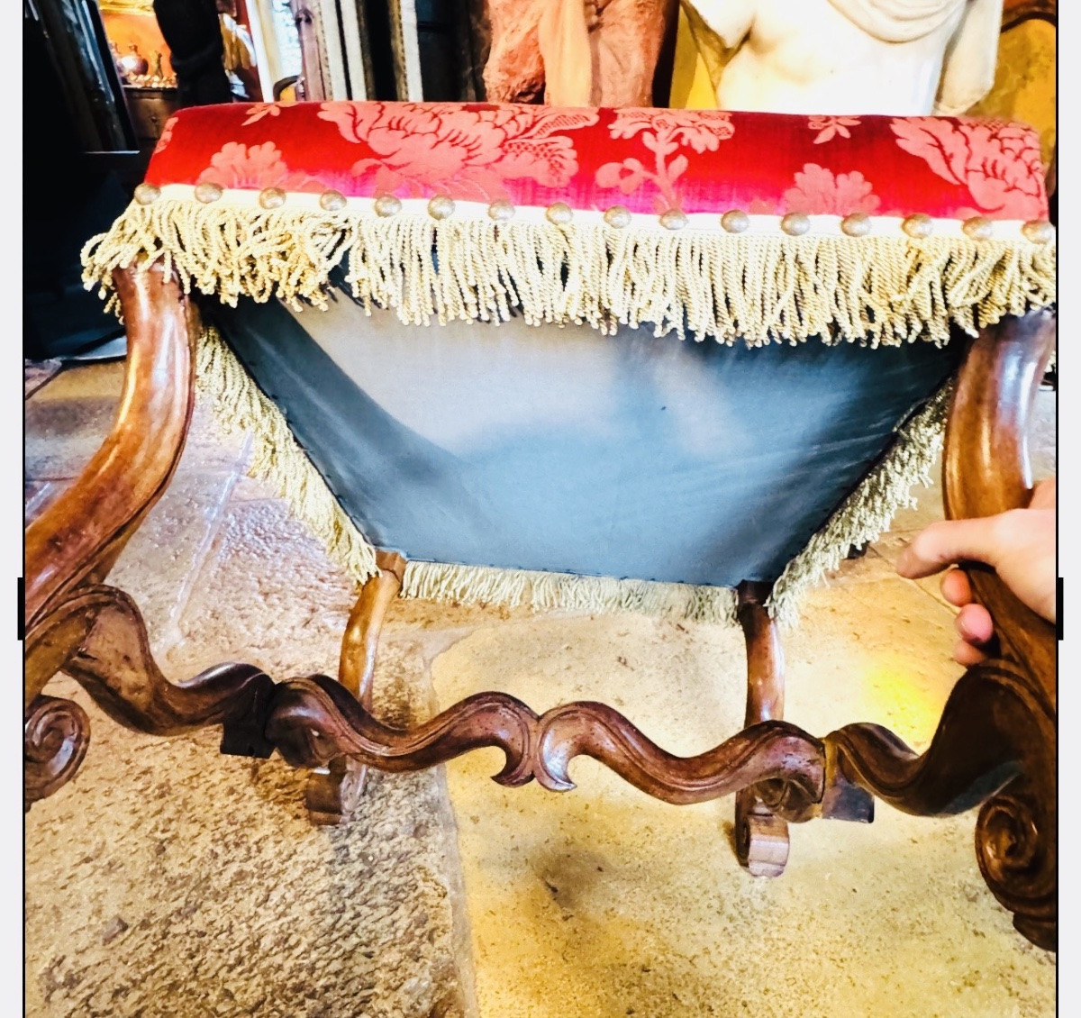 Pair Of Walnut Stools - Louis XIV Period - 17th Century-photo-1