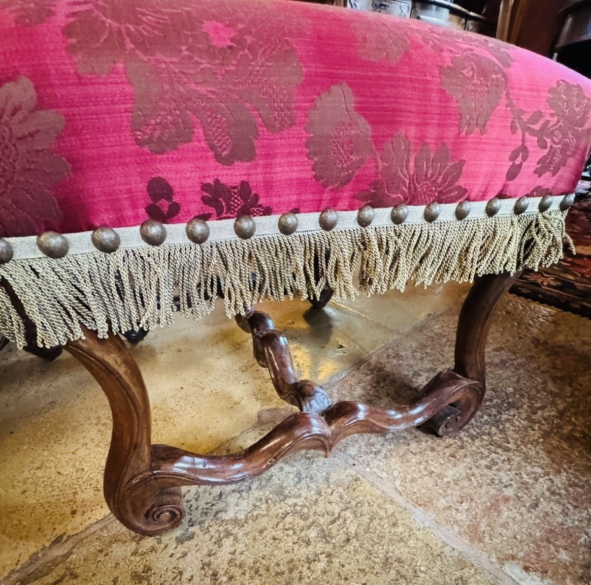 Pair Of Walnut Stools - Louis XIV Period - 17th Century-photo-8