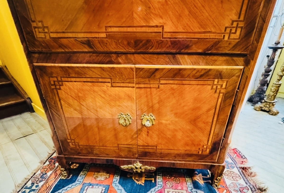 Secrétaire à abattant d'époque Transition Louis XV - Louis XVI Travail français du XVIlle siècl-photo-3