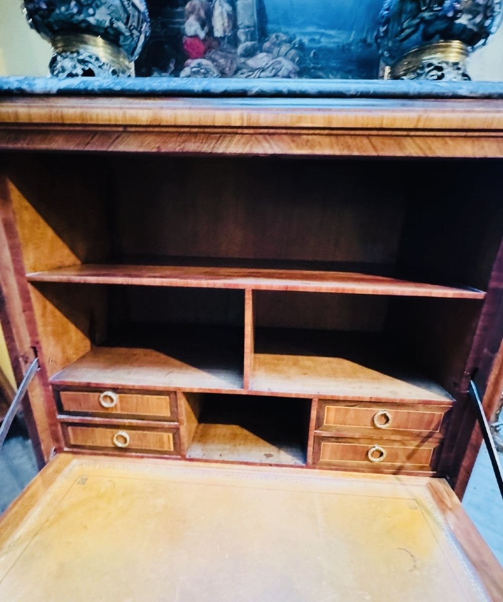 Secrétaire à abattant d'époque Transition Louis XV - Louis XVI Travail français du XVIlle siècl-photo-3