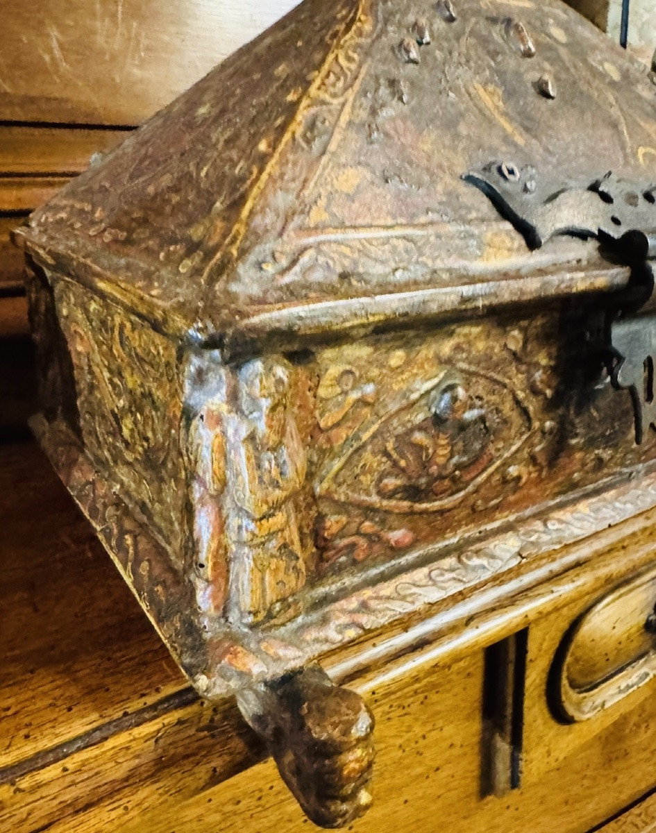 Pastiglia Casket In The Shape Of A Sarcophagus With Religious Decoration In Relief, High Renaissance Style - Napoleonic-photo-3
