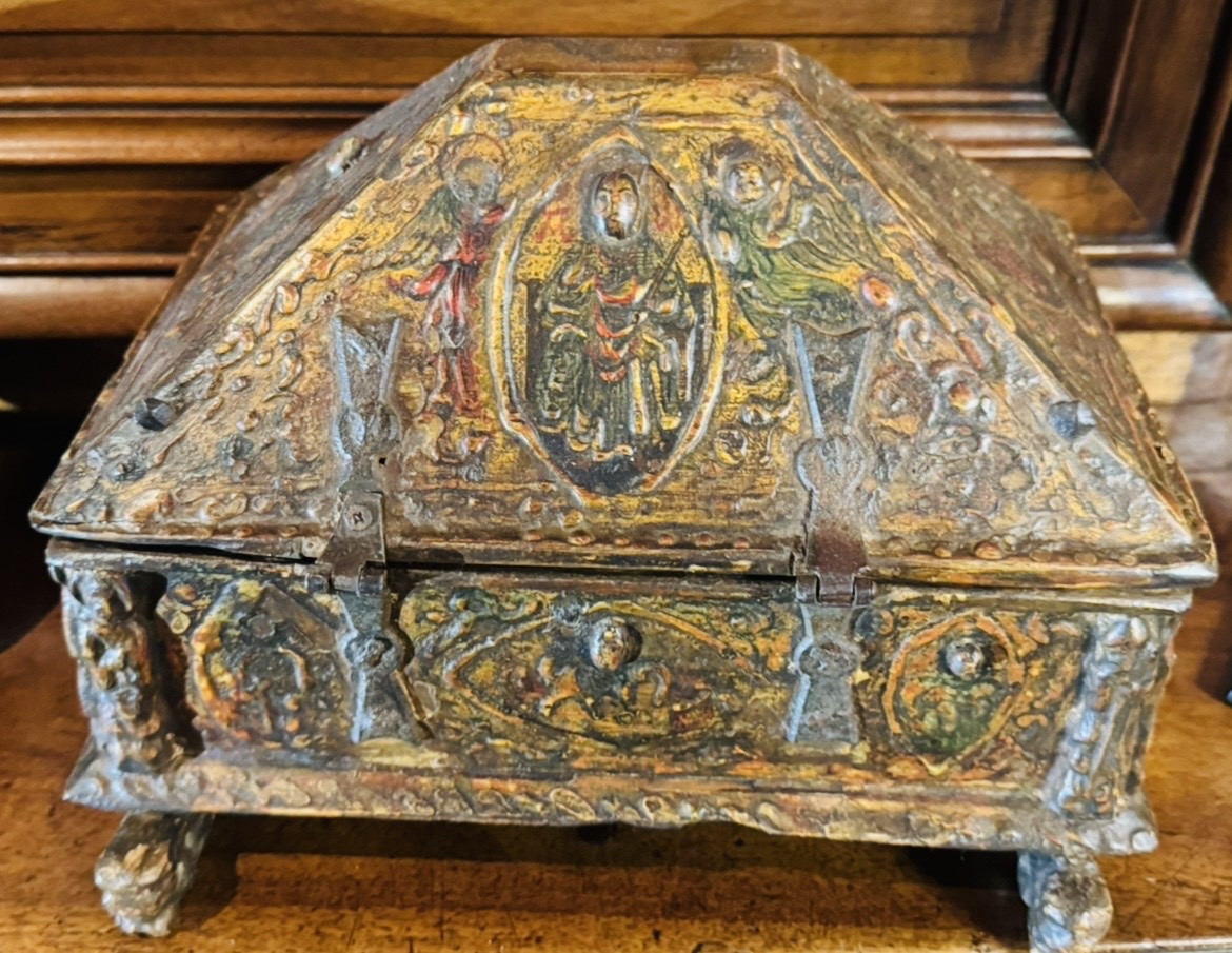 Pastiglia Casket In The Shape Of A Sarcophagus With Religious Decoration In Relief, High Renaissance Style - Napoleonic-photo-7