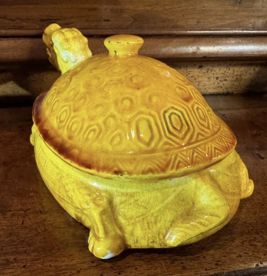 China, Glazed Stoneware Dragon Turtle Circa 1950-photo-4
