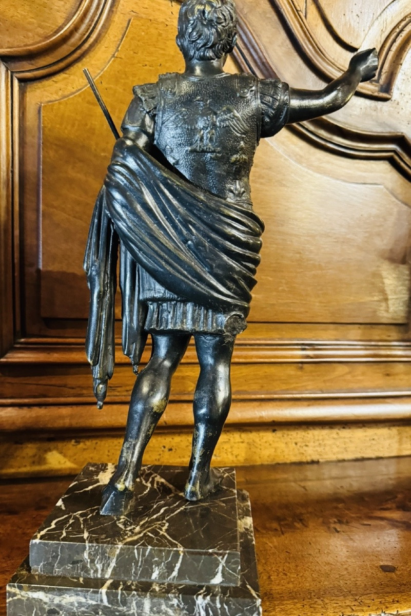 Julius Caesar – Patinated Bronze Sculpture, Second Half Of The 19th Century-photo-3