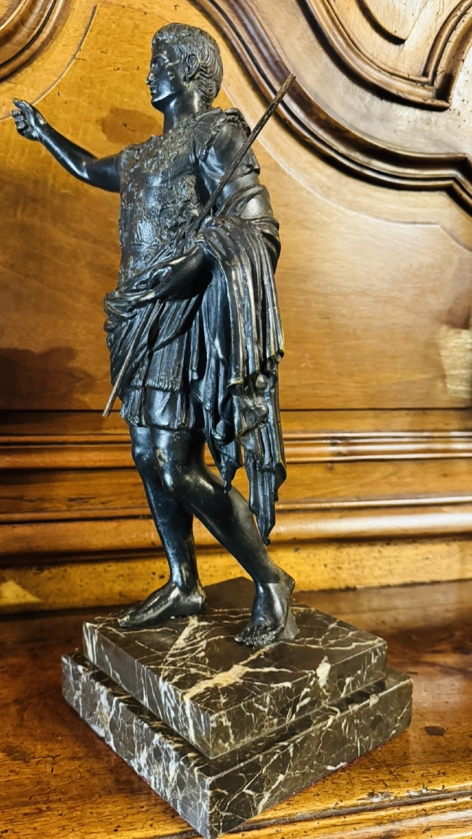 Julius Caesar – Patinated Bronze Sculpture, Second Half Of The 19th Century-photo-5