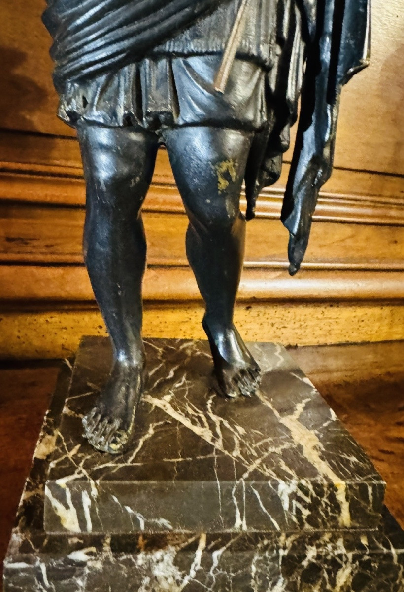 Julius Caesar – Patinated Bronze Sculpture, Second Half Of The 19th Century-photo-6