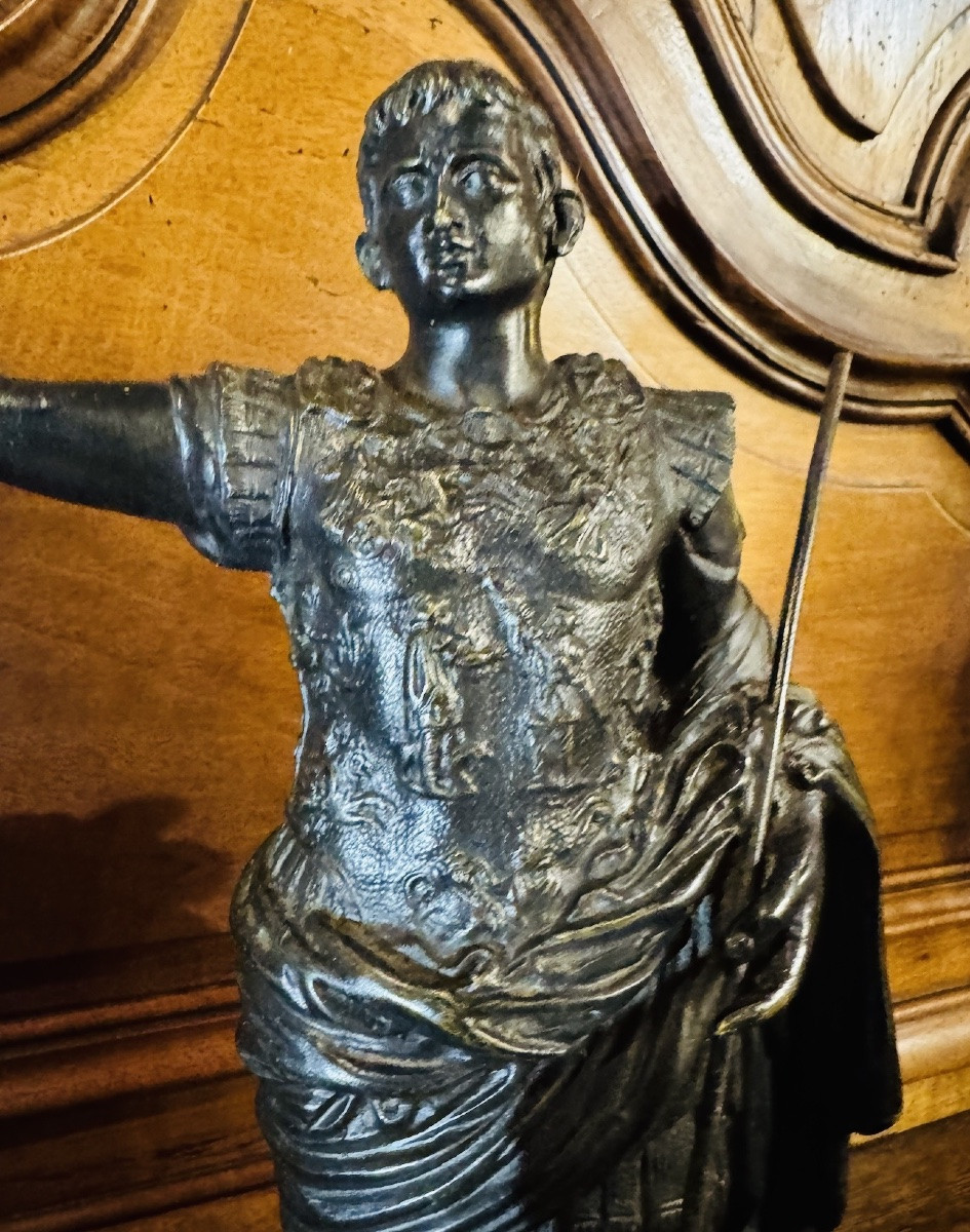 Julius Caesar – Patinated Bronze Sculpture, Second Half Of The 19th Century-photo-8
