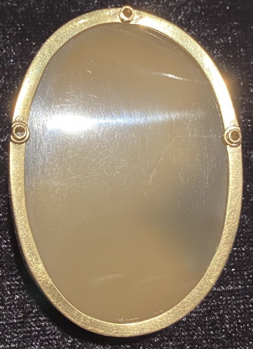 Imposant camée néoclassique en agate deux couches du XIX eme siècle -photo-3