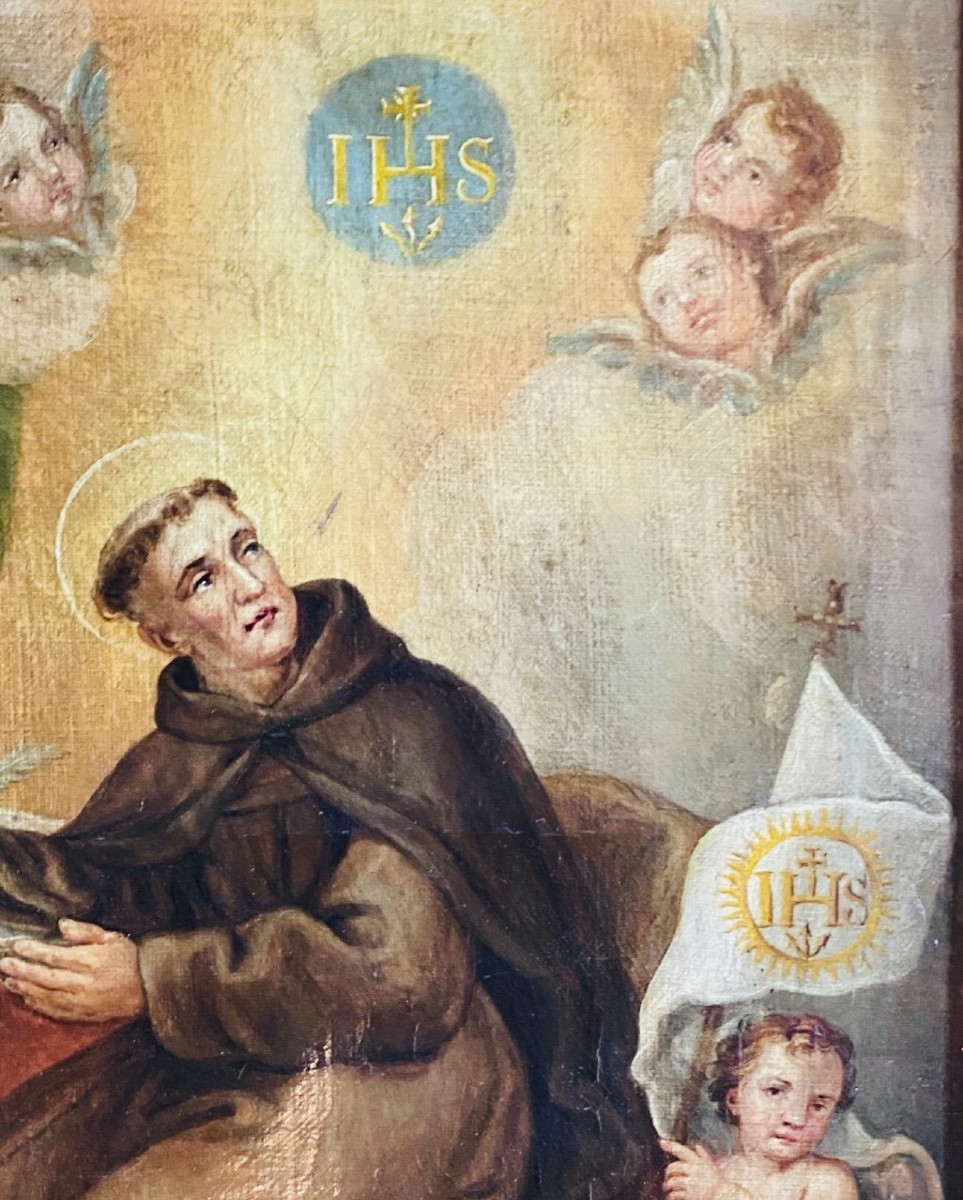 Saint Bernardine Of Siena In His Study Oil On Canvas, 15th Century-photo-4