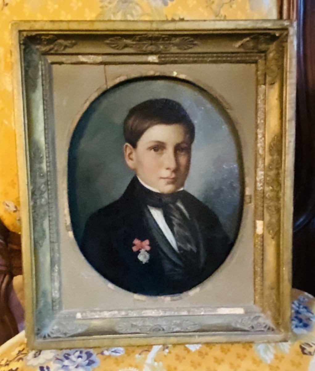 The First Communicant Or The Graduate, Portrait Of A Young Man On Metal, 1849-photo-8