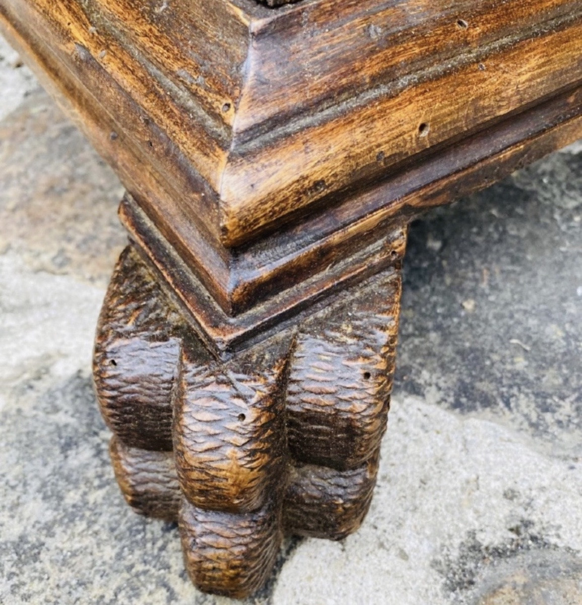 COFFRE DE MARIAGE EN NOYER DU XVIII EME SIÈCLE-photo-2