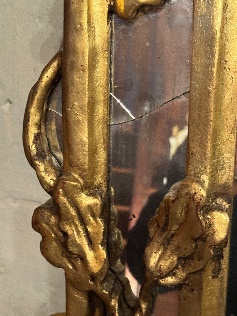 Important miroir à parecloses en bois doré, riche décor rocaille d'inspiration provençale, styl-photo-5
