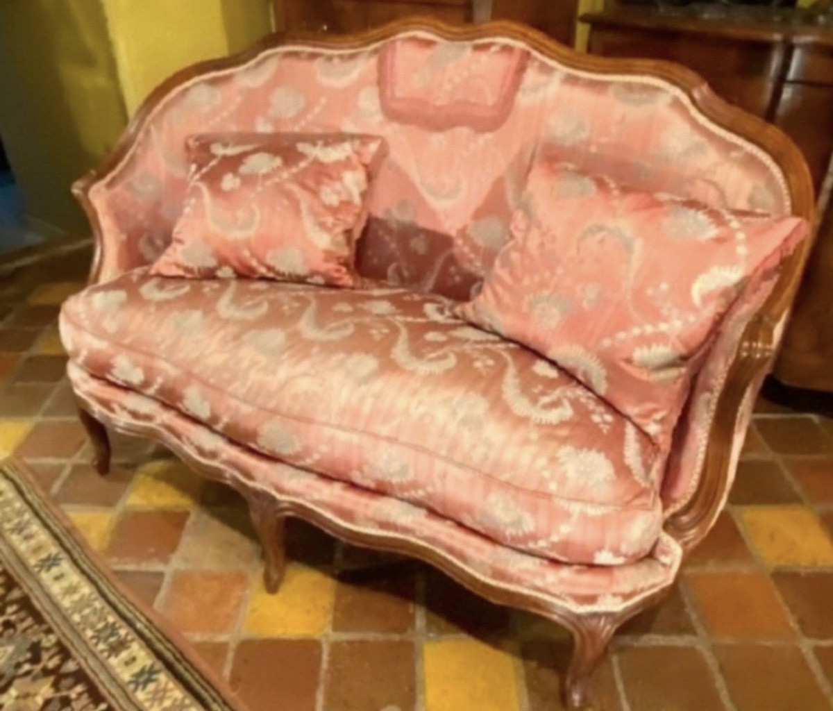 Louis XV Period Basket Sofa In Walnut - 18th Century-photo-2