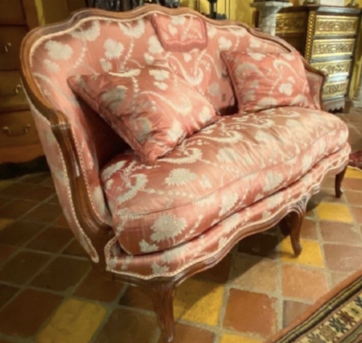 Louis XV Period Basket Sofa In Walnut - 18th Century-photo-3