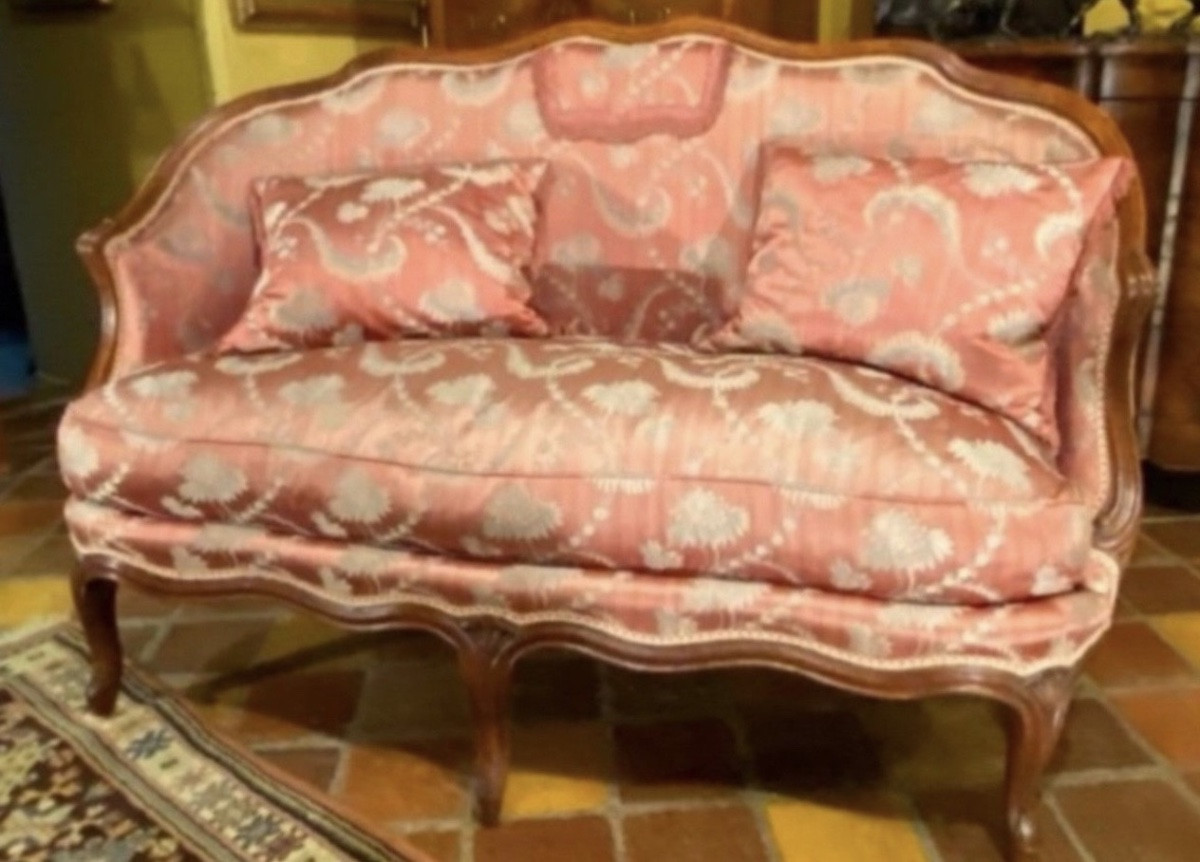 Louis XV Period Basket Sofa In Walnut - 18th Century-photo-4