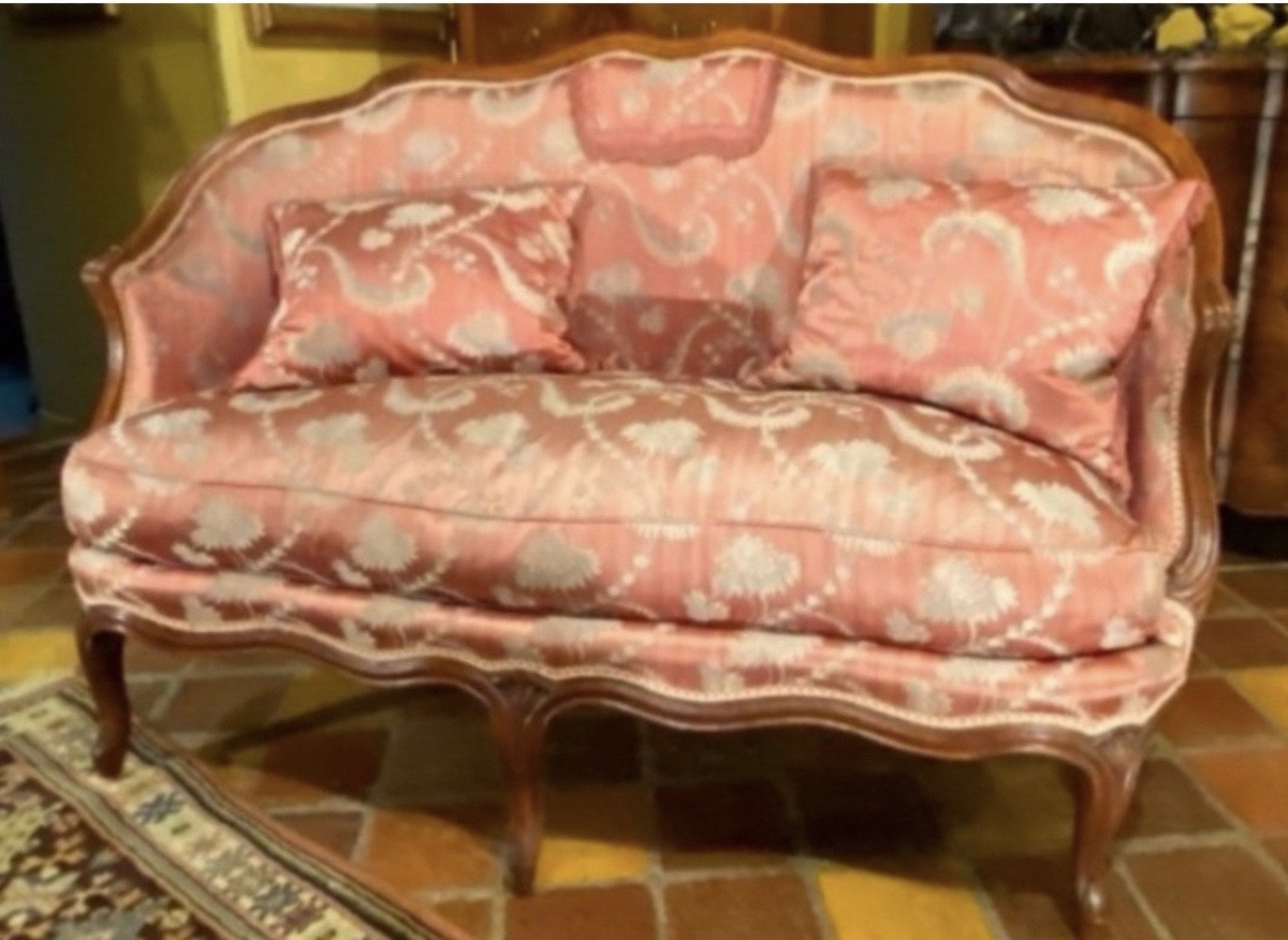 Louis XV Period Basket Sofa In Walnut - 18th Century-photo-1