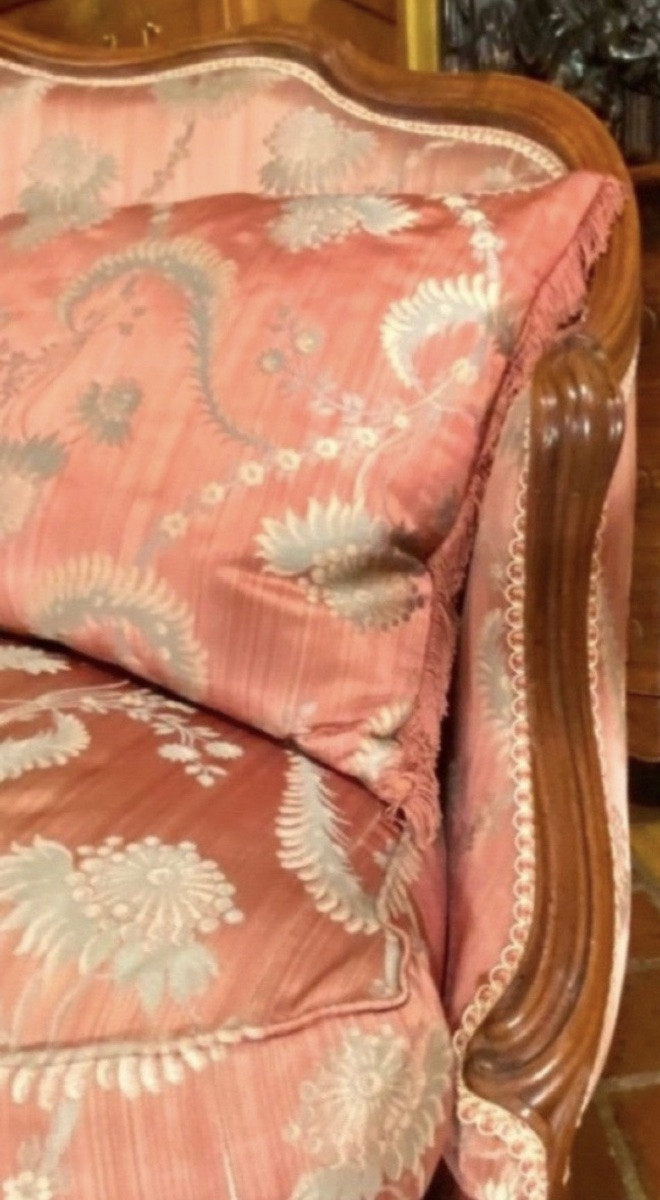 Louis XV Period Basket Sofa In Walnut - 18th Century-photo-3