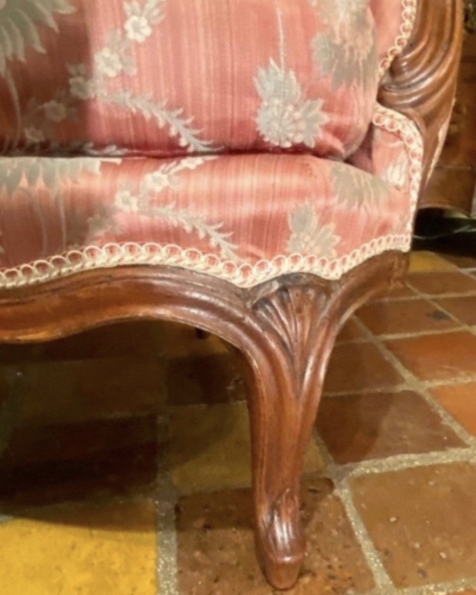 Louis XV Period Basket Sofa In Walnut - 18th Century-photo-4