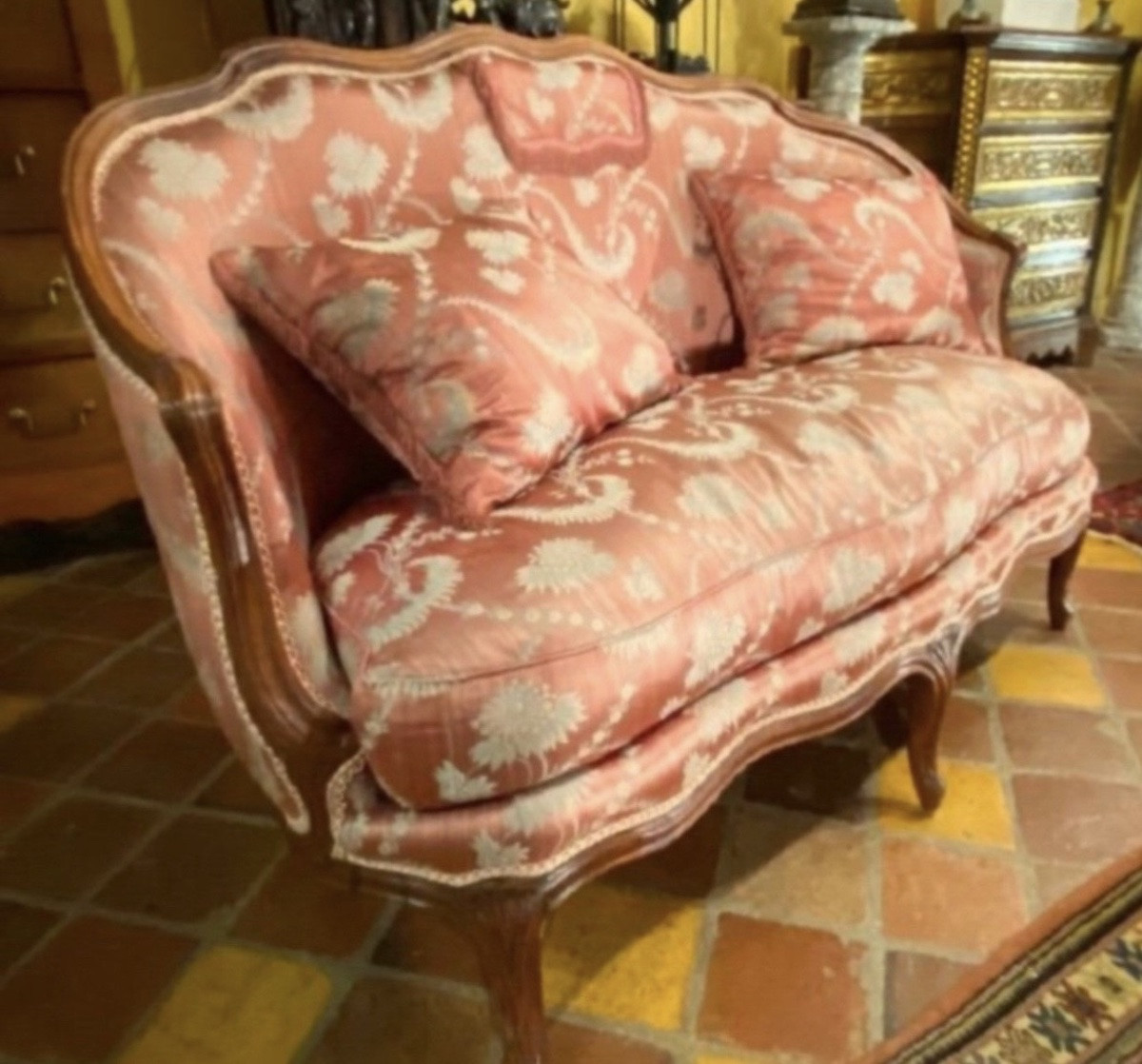 Louis XV Period Basket Sofa In Walnut - 18th Century-photo-7