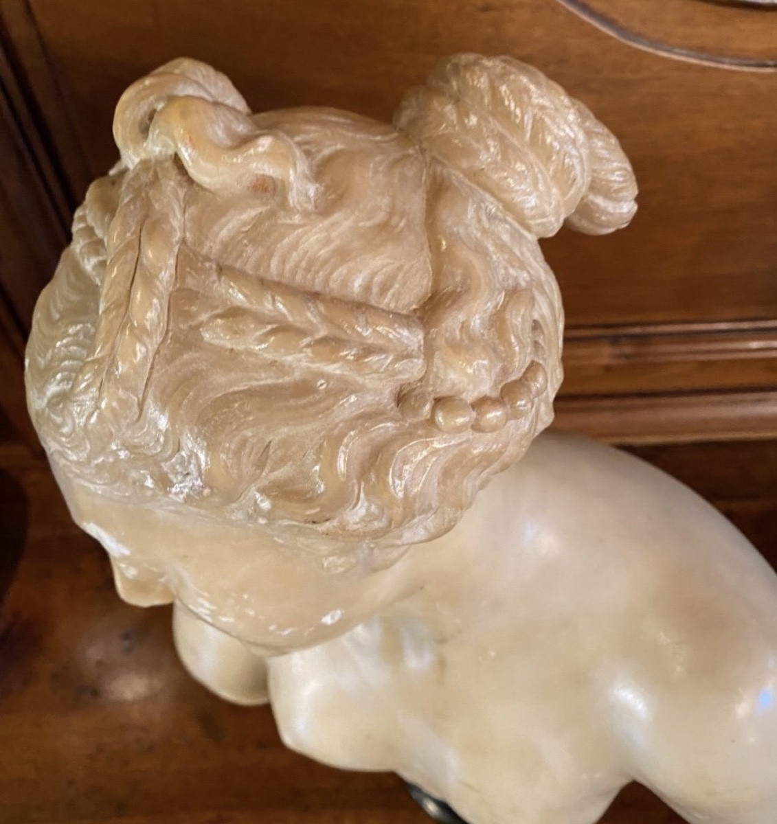 Antique-style Bust Of Venus In Translucent Marble - Souvenir Du Grand Tour, 19th Century-photo-1