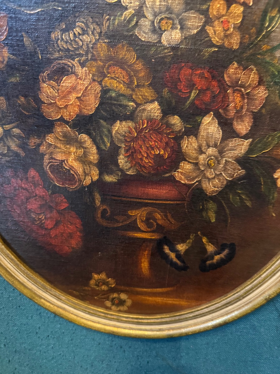 PAIRE DE NATURES MORTES AUX FLEURS – VASES MÉDICISFin du XIXe siècle-photo-6