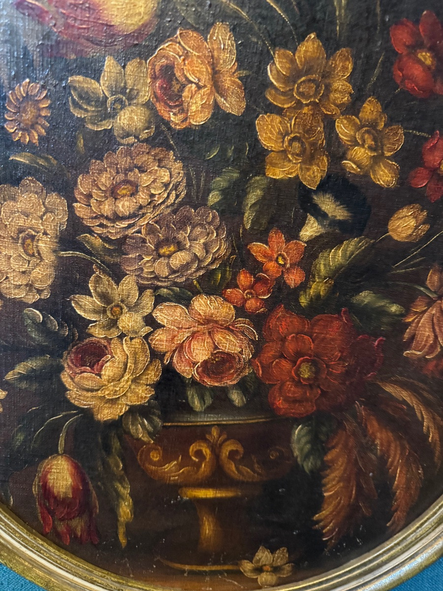 PAIRE DE NATURES MORTES AUX FLEURS – VASES MÉDICISFin du XIXe siècle-photo-7
