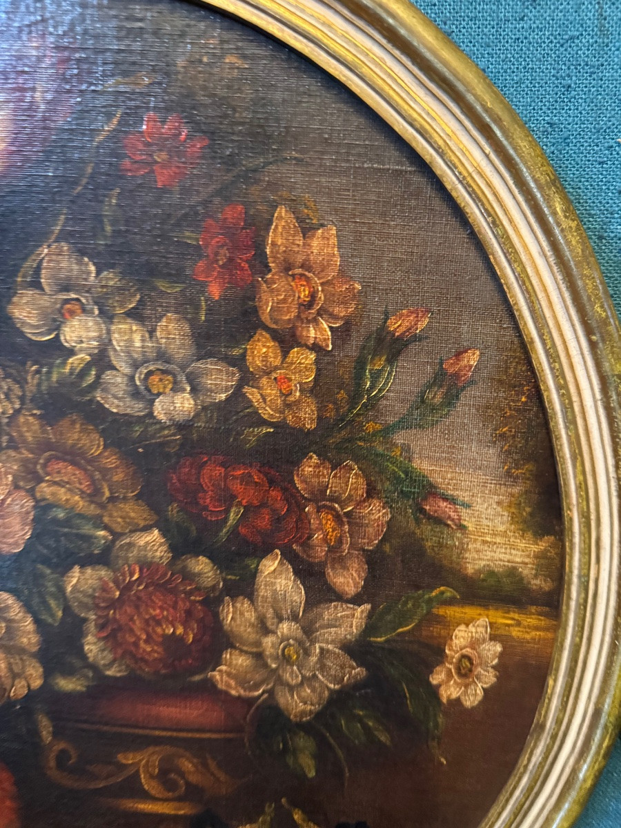 PAIRE DE NATURES MORTES AUX FLEURS – VASES MÉDICISFin du XIXe siècle-photo-8