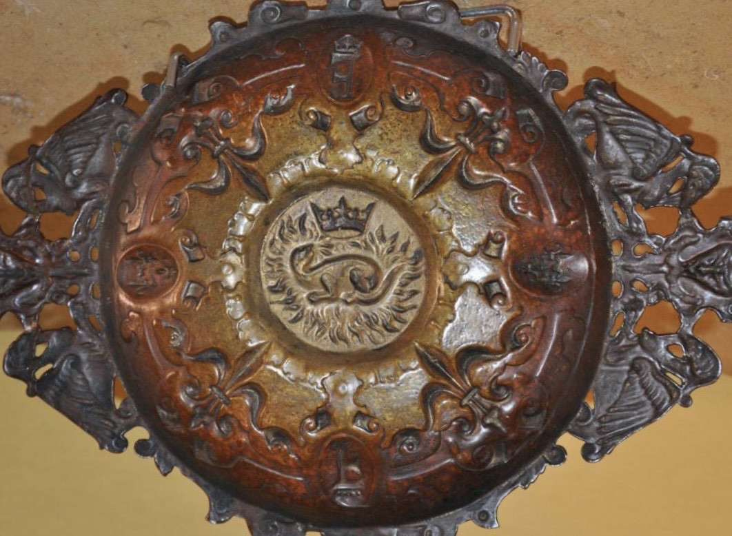 Large Bronze Salamander Dish - Renaissance Style, Napoleon III Period-photo-2