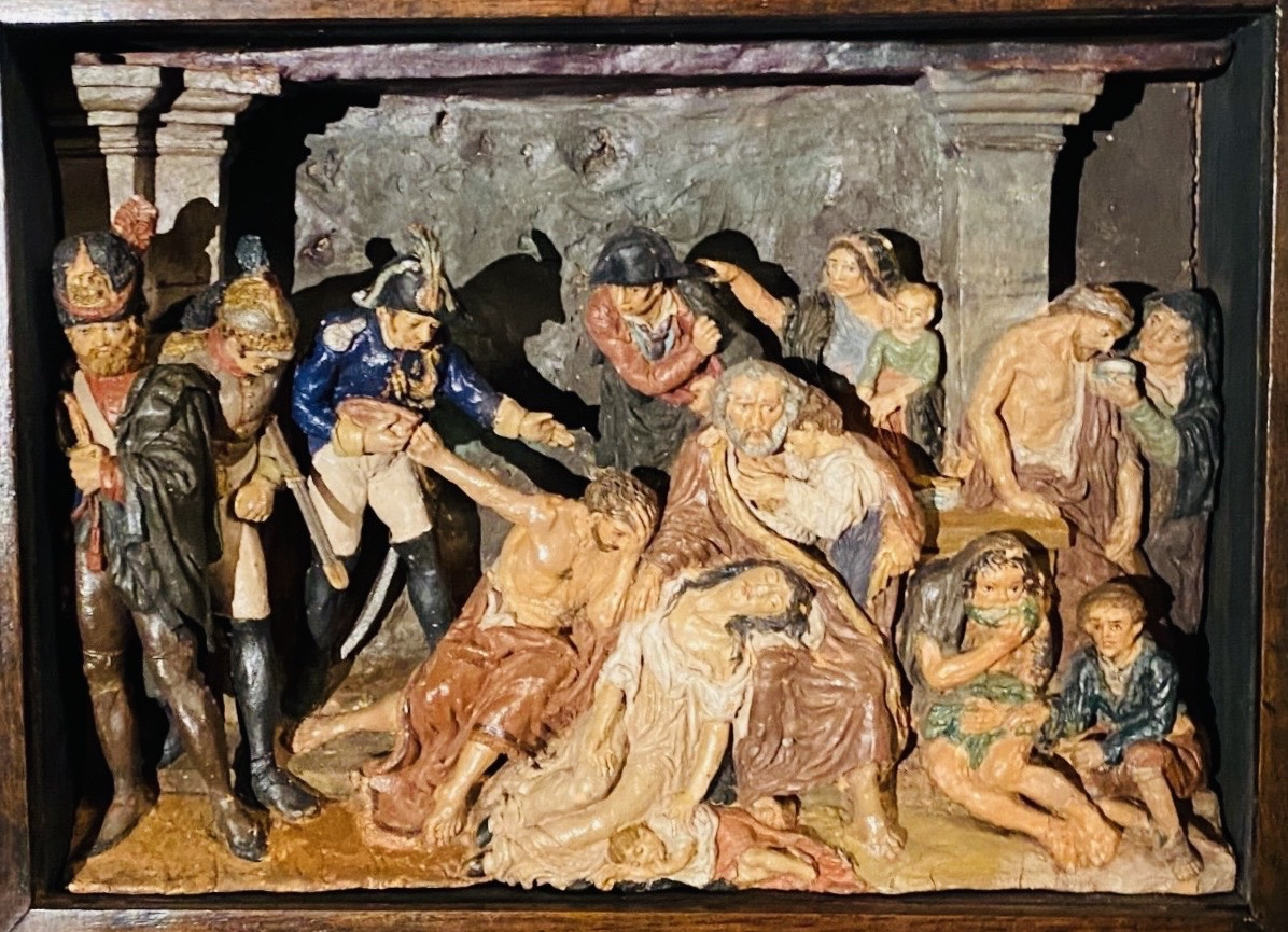 Napoleon Visiting The Plague Victims In Jaffa Polychrome Terra Cotta Diorama, 19th Century From-photo-4