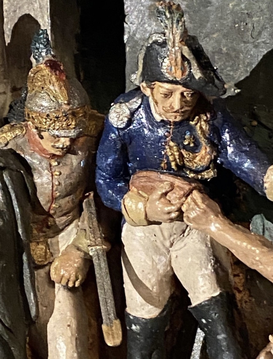 Napoleon Visiting The Plague Victims In Jaffa Polychrome Terra Cotta Diorama, 19th Century From-photo-6