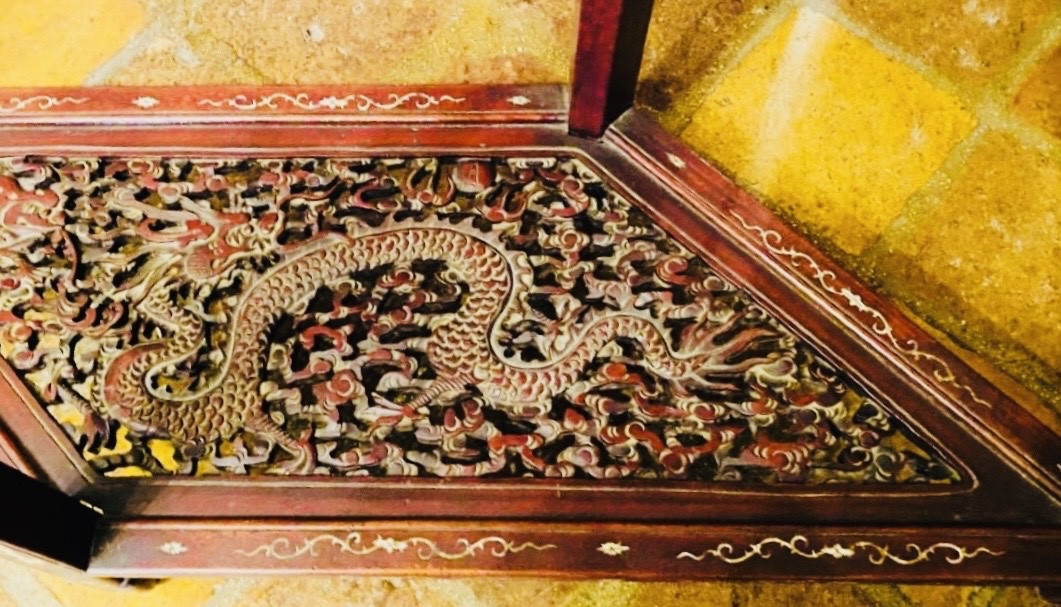 Vietnamese Diamond-shaped Corner Console - 1889 Paris World's Fair-photo-4