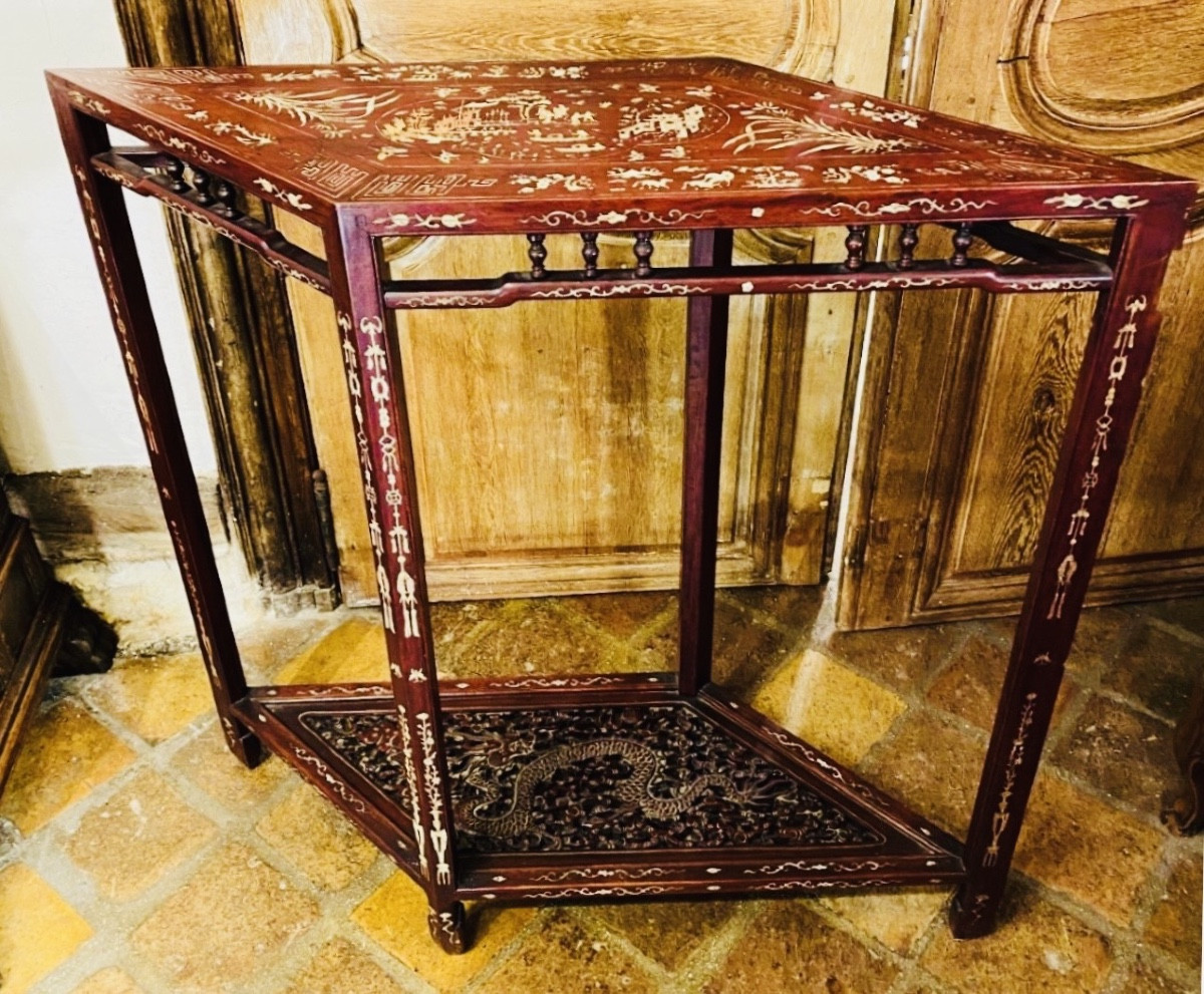 Vietnamese Diamond-shaped Corner Console - 1889 Paris World's Fair