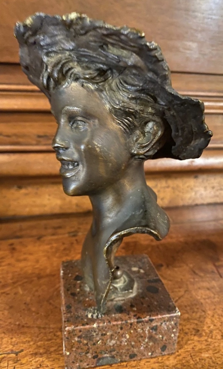 Buste de jeune Napolitain dans le goût de Vincenzo Gemito – fin XIXe siècle-photo-8