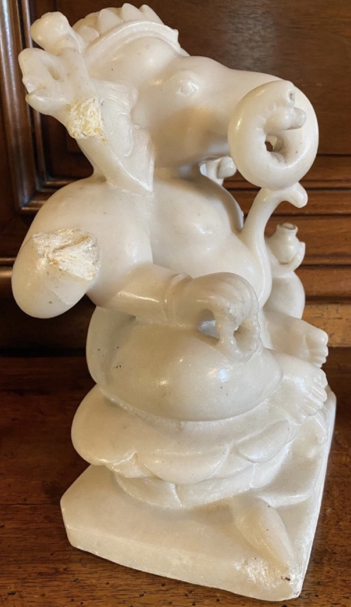 Ganesh God Of Prosperity In Alabaster-photo-2