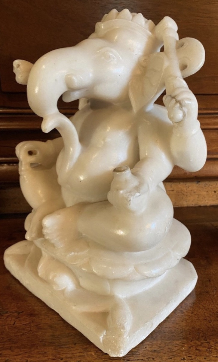Ganesh God Of Prosperity In Alabaster-photo-4