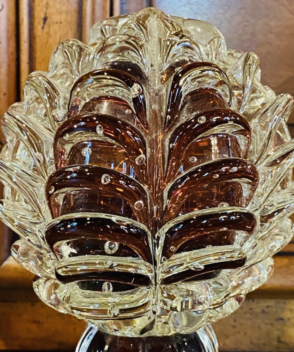 Pair Of Pine Cones In Murano Glass, Circa 1970-1980-photo-3