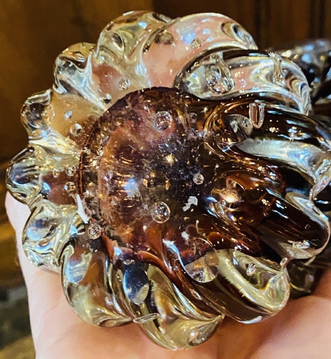 Pair Of Pine Cones In Murano Glass, Circa 1970-1980-photo-4