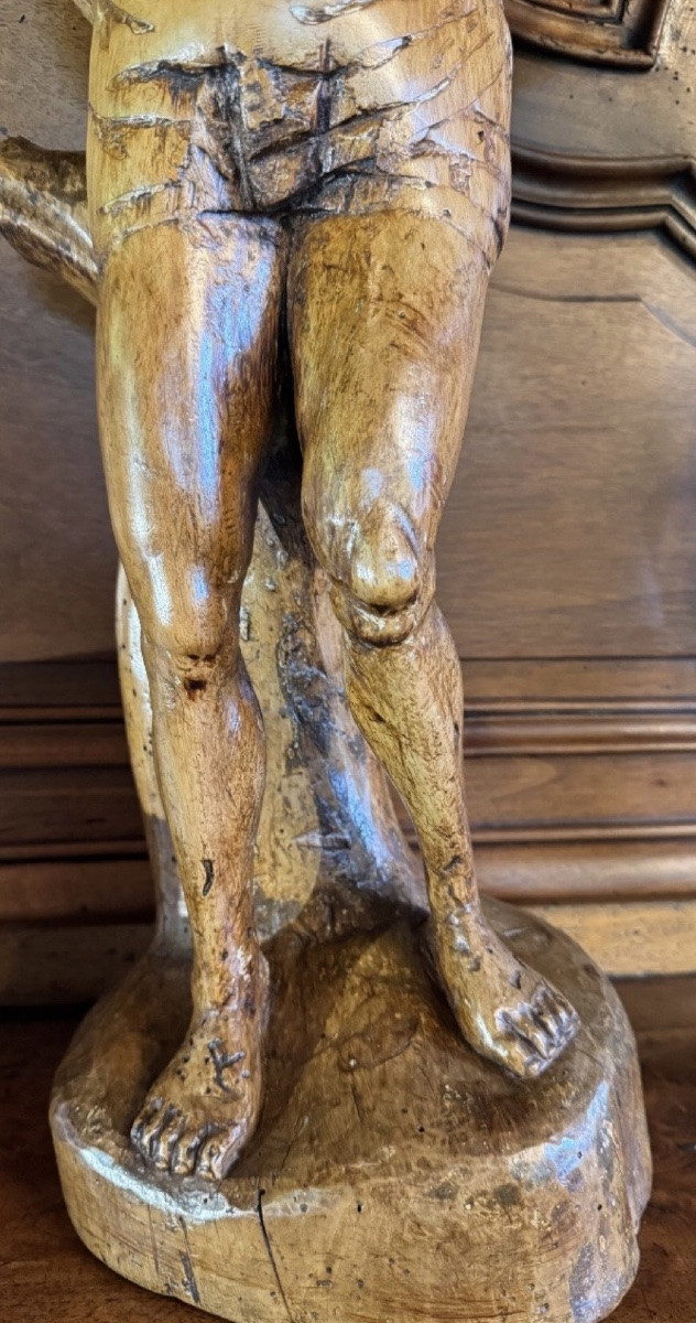 HAUTE ÉPOQUE, SAINT SÉBASTIEN VERS 1500 EN PEUPLIER-photo-1