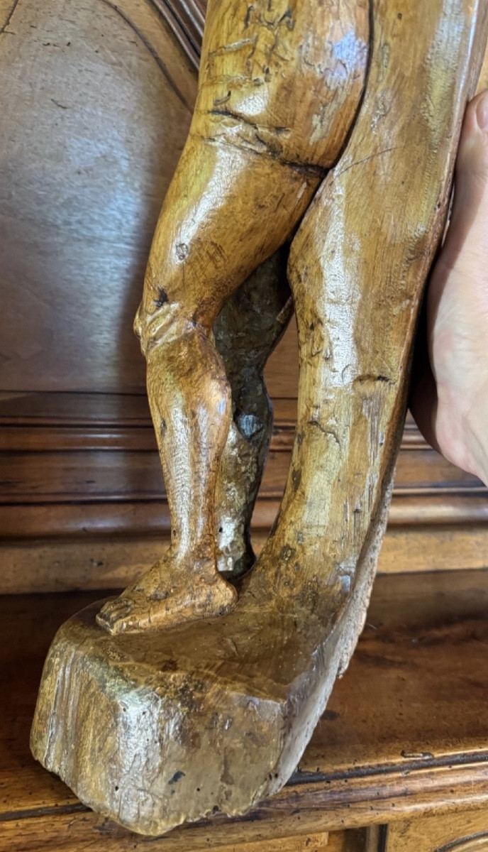 HAUTE ÉPOQUE, SAINT SÉBASTIEN VERS 1500 EN PEUPLIER-photo-8