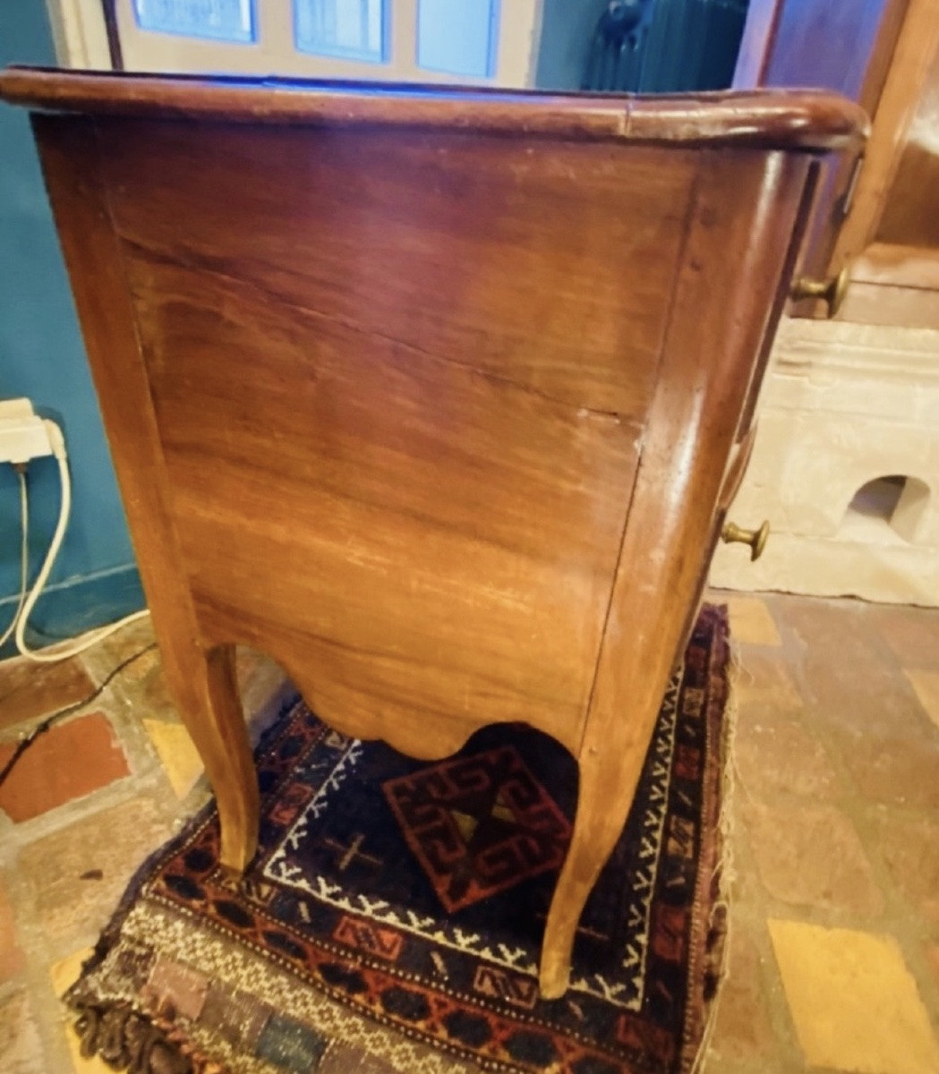 COMMODE SAUTEUSE CEINTRÉE DU DAUPHINÉ EN NOYER XVIII EME SIÈCLE-photo-6