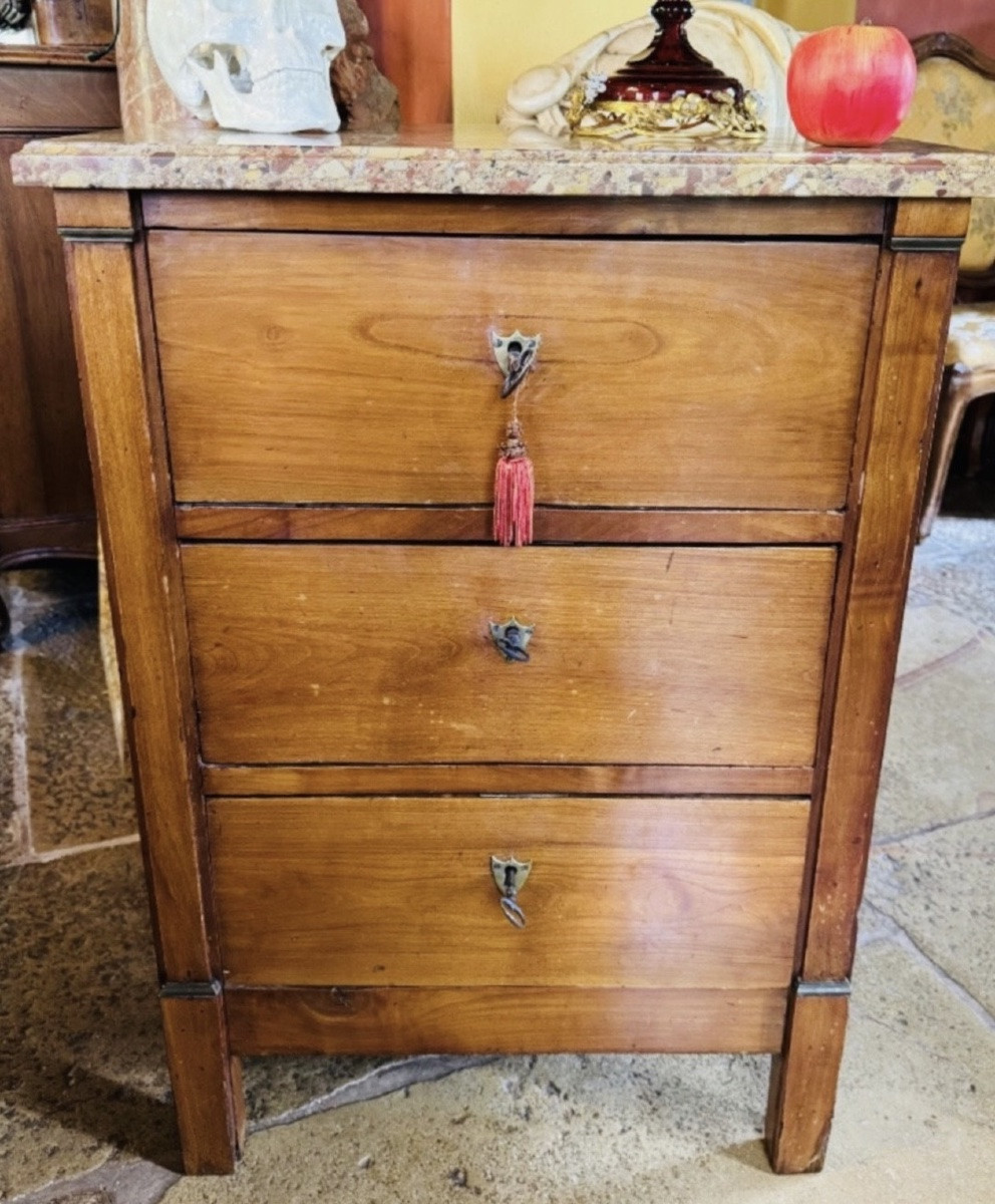 PETITE COMMODE D’ENTRE DEUX d’époque DIRECTOIRE EN ACAJOU DU XIX EME SIÈCLE-photo-4