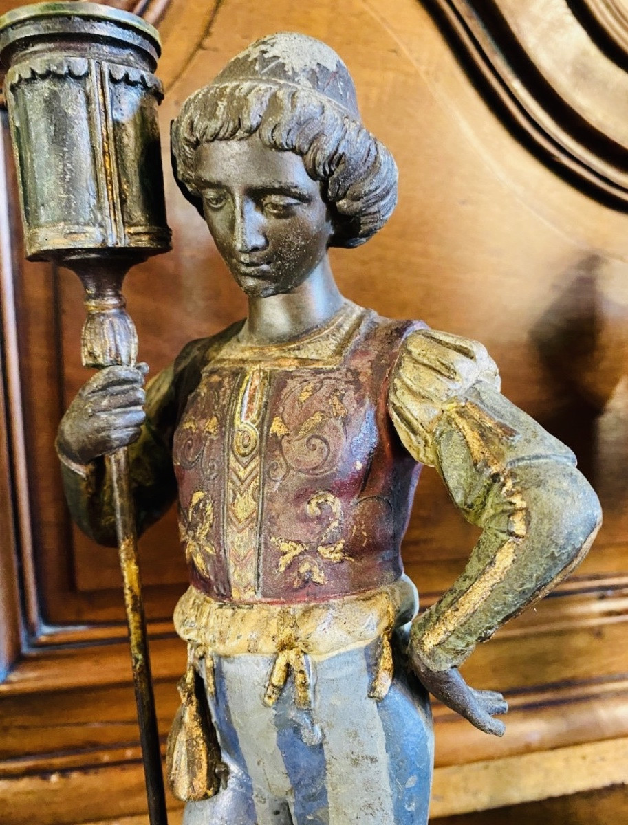 Paire de Bougeoirs aux Pages Renaissance-photo-1