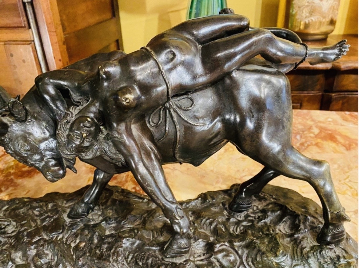 Le Supplice De Dircé - Important Mythological Group In Bronze, Dated 1927-photo-4