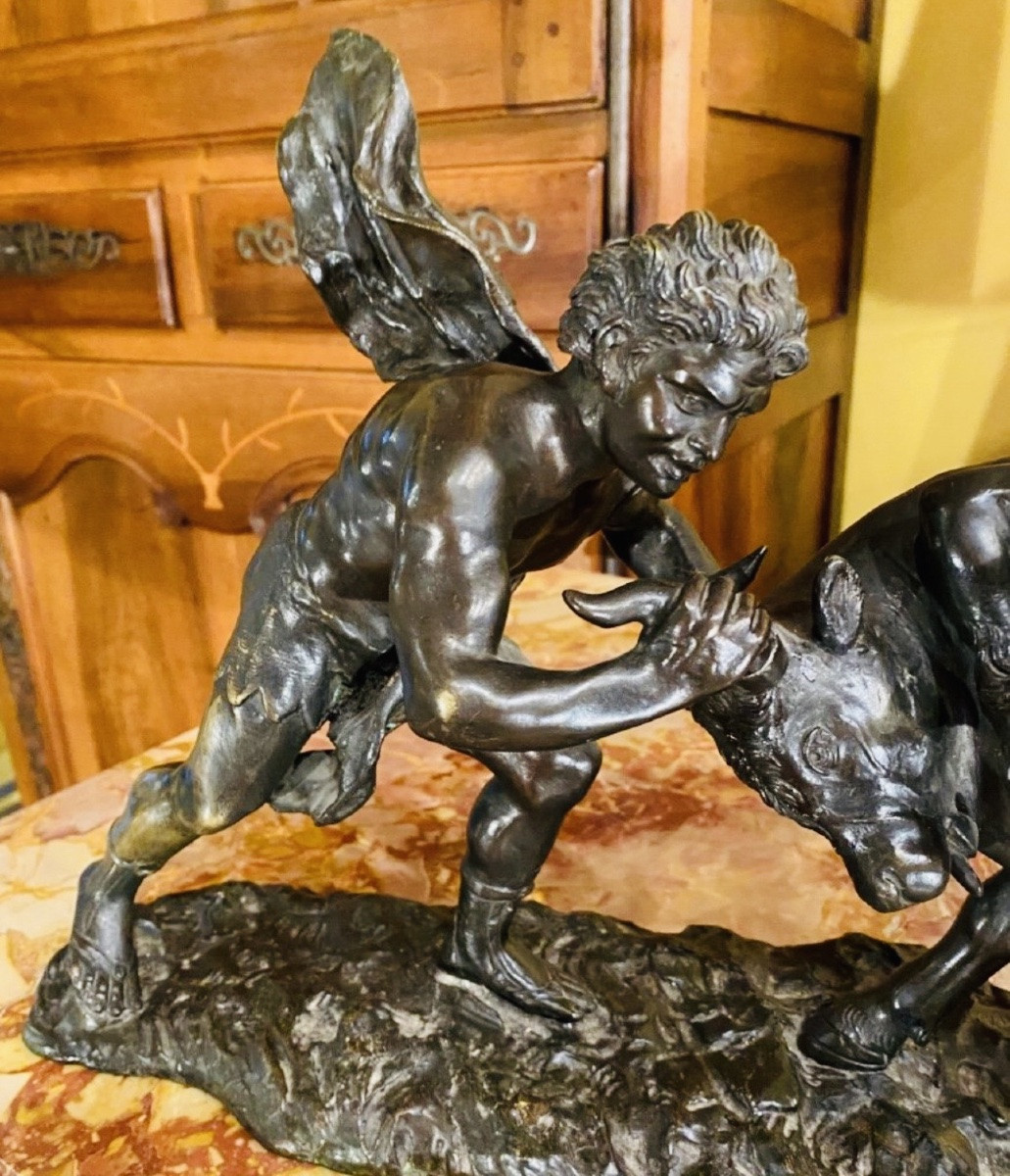 Le Supplice De Dircé - Important Mythological Group In Bronze, Dated 1927-photo-5