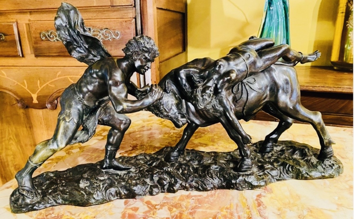Le Supplice De Dircé - Important Mythological Group In Bronze, Dated 1927-photo-8