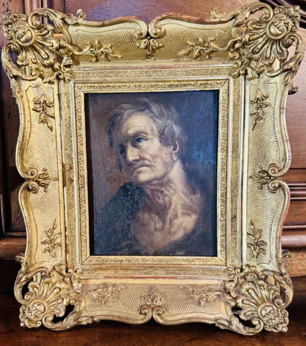 ÉTUDE DE TÊTE DE VIEILLARD - HUILE SUR PANNEAU ÉCOLE ITALIENNE, FIN XVIle - DÉBUT XVIIIe SIÈCLE